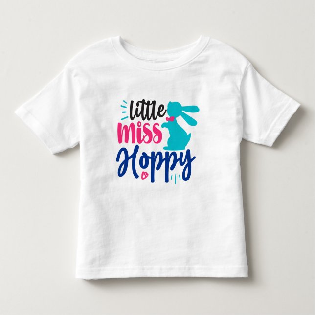 Little Miss Hoppy Påsk Småbarn T-Shirt (Framsida)