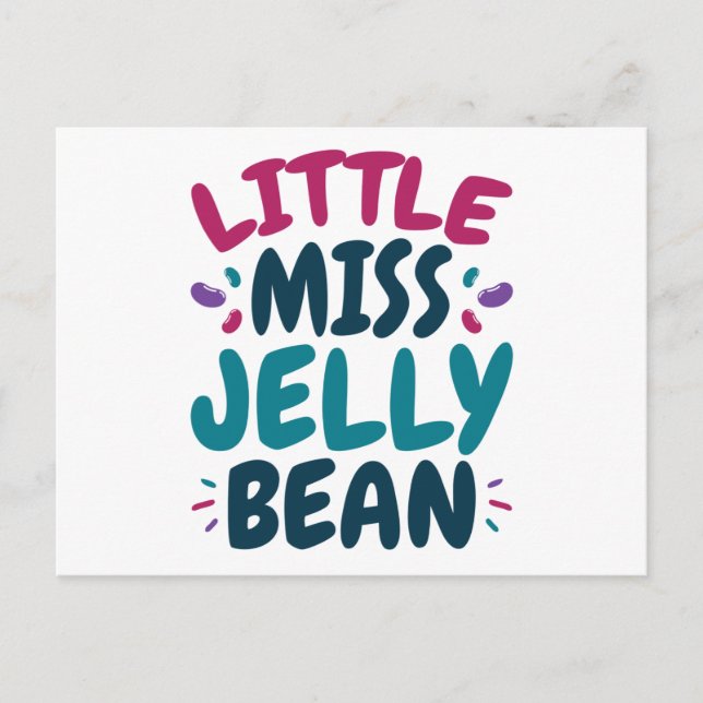 Little Miss Jelly Bean Påsk Candy Nickname Vykort (Framsida)