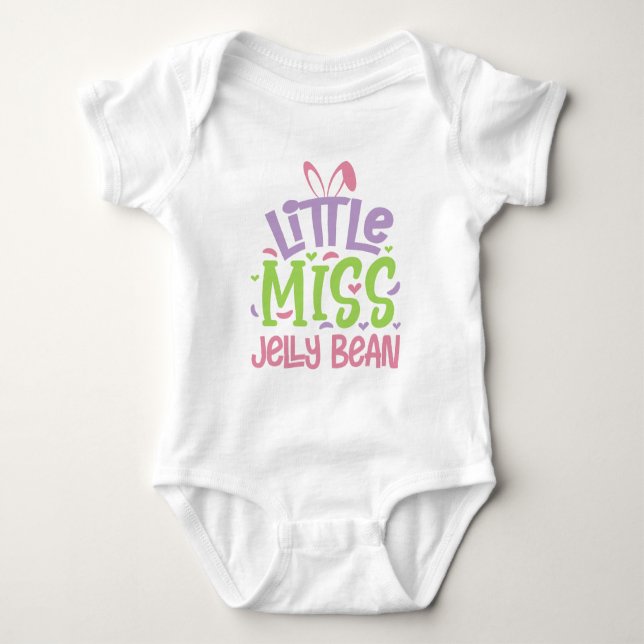 Little Miss Jelly Bean/Påsk T Shirt (Framsida)