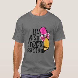 Little Miss Kindergarten Back to school First Day T Shirt