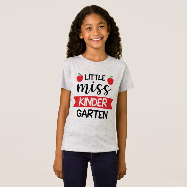 Little Miss Kindergaten T Shirt (Hel framsida)