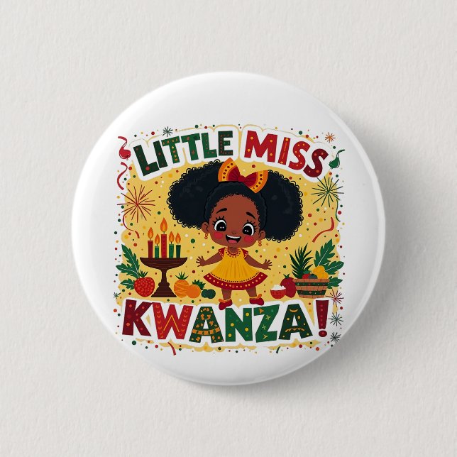 Little Miss Kwanza Afro American Kwanaz Knapp (Framsida)