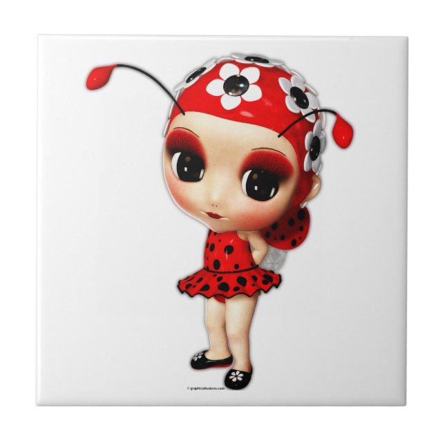 Little Miss Ladybug Kakelplatta (Framsidan)