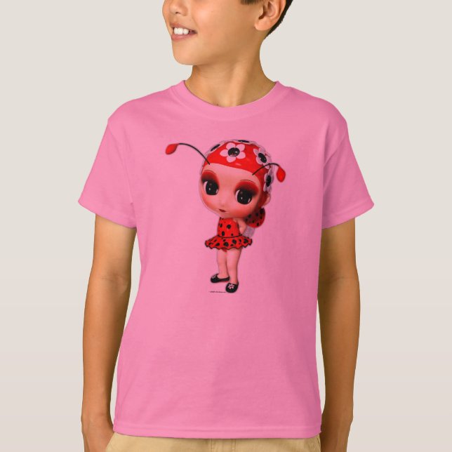 Little Miss Ladybug Kids' Tee Shirt (Framsida)