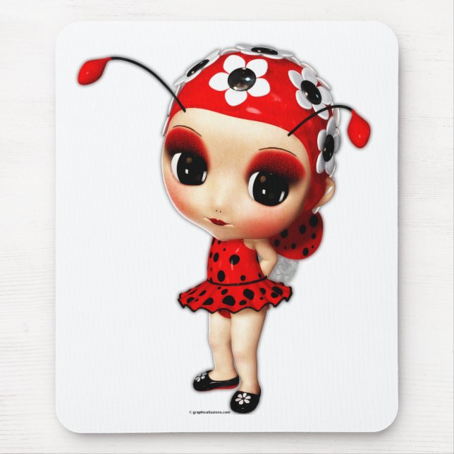 Little Miss Ladybug Mousepad Musmatta (Framsidan)