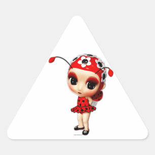 Little Miss Ladybug Triangelformat Klistermärke
