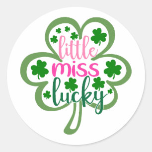 Little Miss Lucky Charm 🍀 ✨ Runt Klistermärke