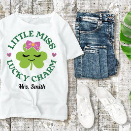 "Little Miss Lucky Charm" St. Patrick Day Tee