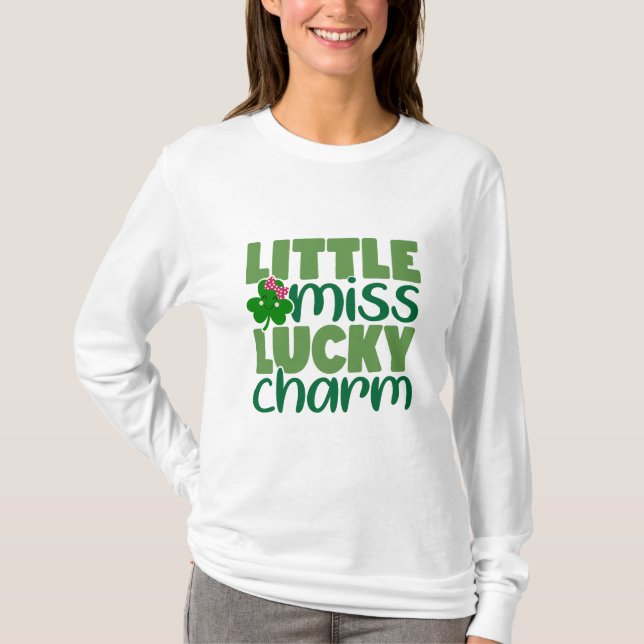 Little Miss Lucky Charm T Shirt (Framsida)