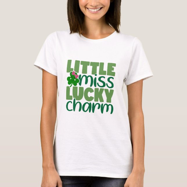 Little Miss Lucky Charm T Shirt (Framsida)