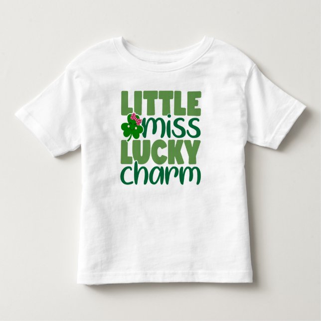 Little Miss Lucky Charm T Shirt (Framsida)