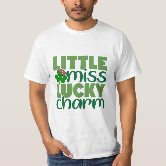 Little Miss Lucky Charm T Shirt (Framsida)