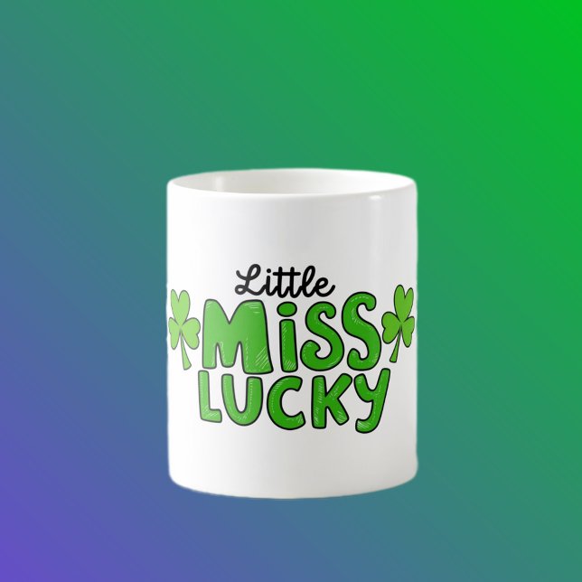 Little Miss Lucky - Cute Shamrock Kaffemugg (Skapare uppladdad)