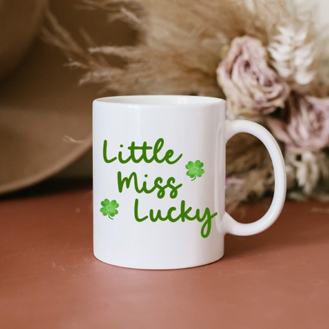 Little Miss Lucky St patrick's day Grönt Coffee Mu Kaffemugg (Skapare uppladdad)