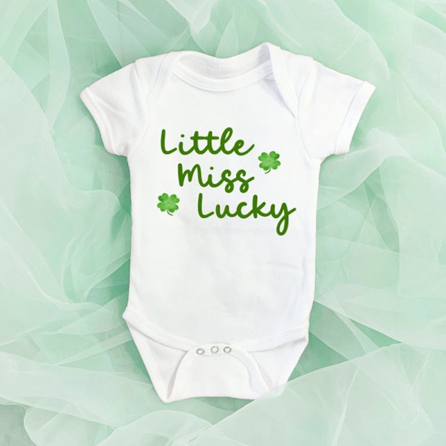 Little Miss Lucky St patrick's day Grönt Klöver T Shirt (Skapare uppladdad)