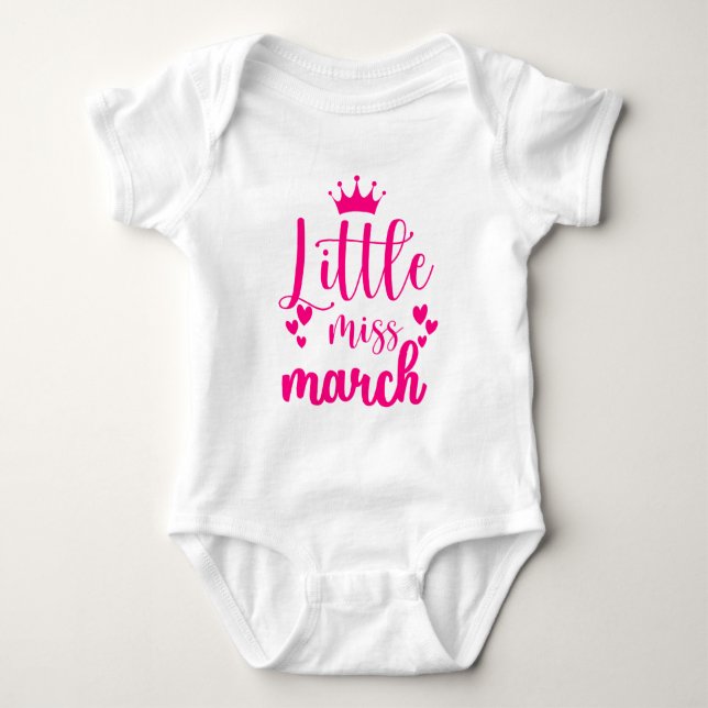 Little Miss March T Shirt (Framsida)