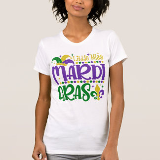 Little Miss Mardi Gras Cute Carnival Outfit T Shirt