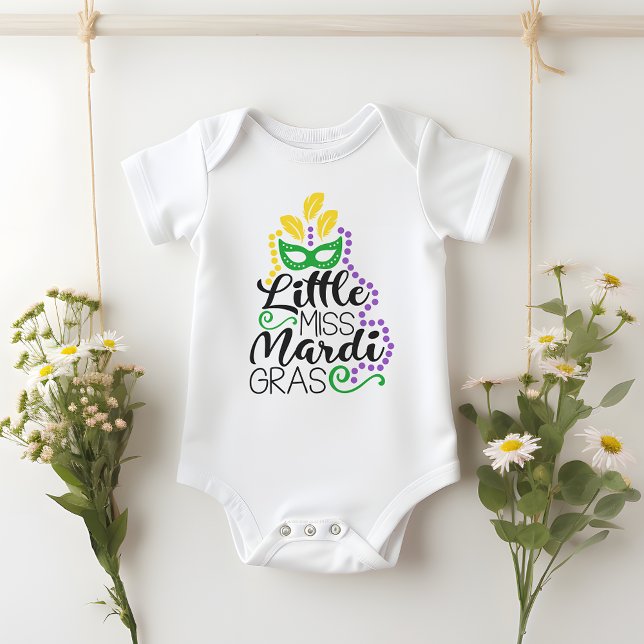 Little Miss Mardi Gras Feawoofermask Girl T Shirt (Skapare uppladdad)