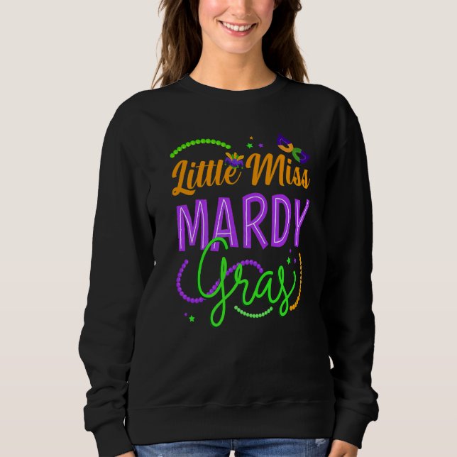 Little Miss Mardi Gras Funny T Shirt (Framsida)