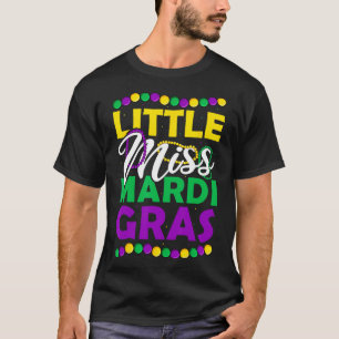 Little Miss Mardi Gras Kids Carnival Apparel T Shirt