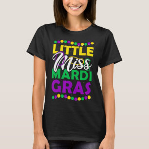 Little Miss Mardi Gras Kids Carnival Apparel T Shirt
