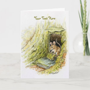 Little Miss Mouse - anpassade text Kort