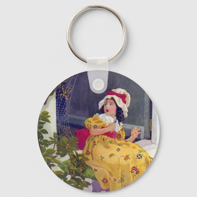 Little Miss Muffet Nursery Rhyme Nyckelring (Framsida)