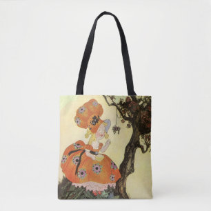 Little Miss Muffet & Spider, Vintage Mor Goose Tygkasse
