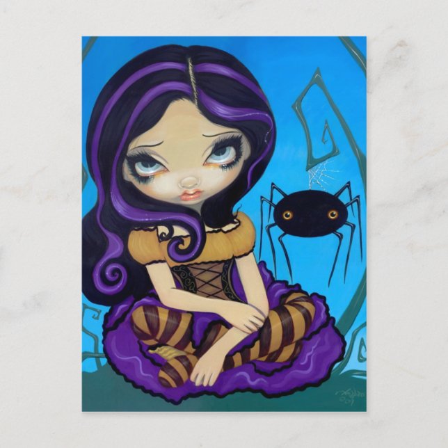 "Little Miss Muffet" vykort (Framsida)