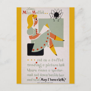 Little Miss Muffet Vykort