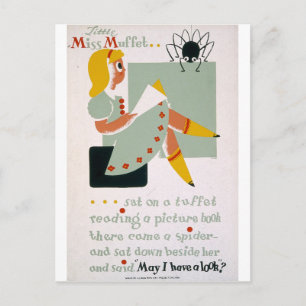 Little Miss Muffet Vykort