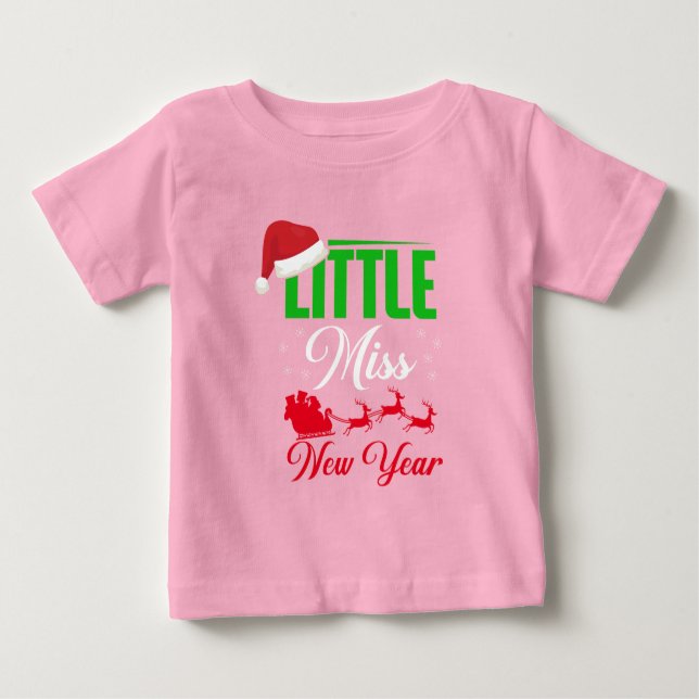 Little Miss New Year - Holiday T Shirt (Framsida)