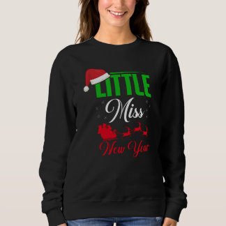 Little Miss New Year Red Grönt Black & White Women T Shirt