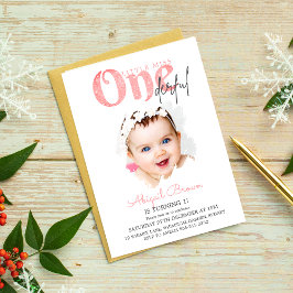 Little miss Oenderful 1st födelsedagsinbjudan Inbjudningar