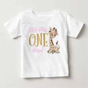 Little Miss One Derful 1st Birthday Baby T-Shirt