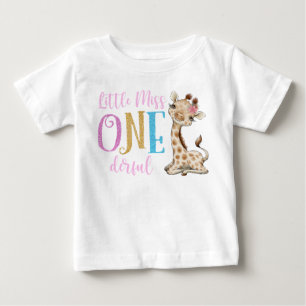 Little Miss One Derful 1st Birthday Baby T-Shirt