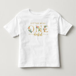 Little Miss Onederful 1st Birthday Girl T Shirt