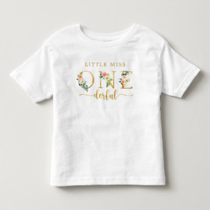 Little Miss Onederful 1st Birthday Girl T Shirt