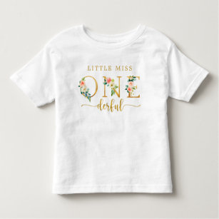 Little Miss Onederful 1st Birthday Girl T Shirt