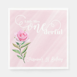 Little Miss ONEderful 1st First Birthday Pappersservett