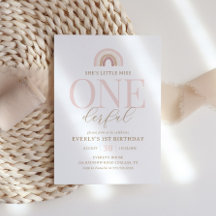 Little Miss Onederful Boho Rainbow 1st Birthday