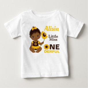 Little Miss Onederful Cute Black Flicka T-Shirt