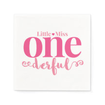 Little Miss Onederful Party Napkins