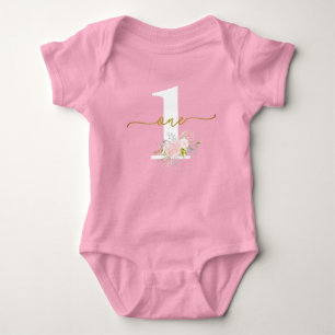 Little Miss ONEderful Rosa ros Första födelsedag T Shirt