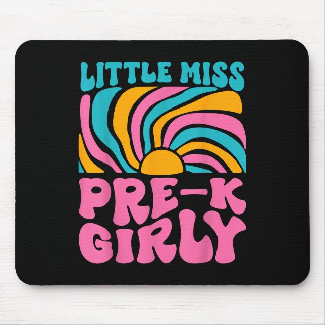 Little Miss Pre-k Girly Retro Back to school Pre-k Musmatta (Framsidan)