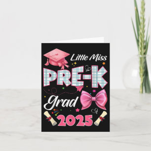 Little Miss Pre-k Grad 2025 Coquette Preschool Gra Kort