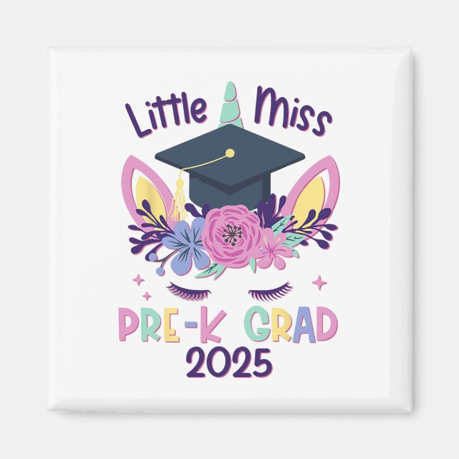 Little Miss Pre-k Grad Preschool Prek Studenten 2 Magnet (Framsidan)
