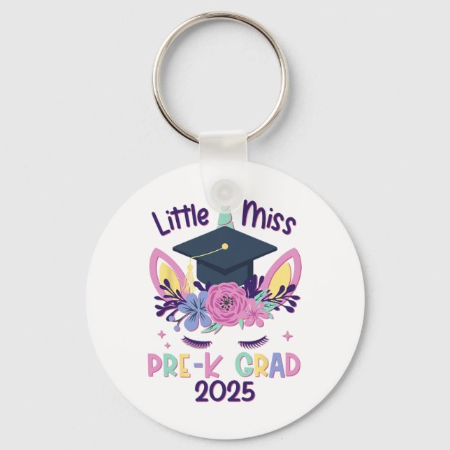 Little Miss Pre-k Grad Preschool Prek Studenten 2 Nyckelring (Framsida)
