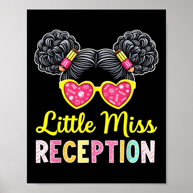 Little Miss Reception Girls Kids Back to school Me Poster (Framsidan)