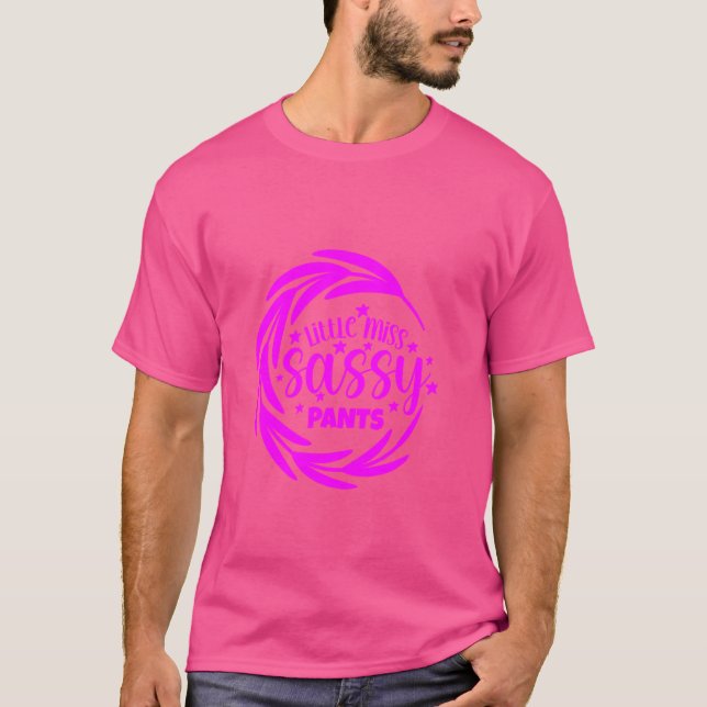 Little Miss Sassy Byxor Design T Shirt (Framsida)